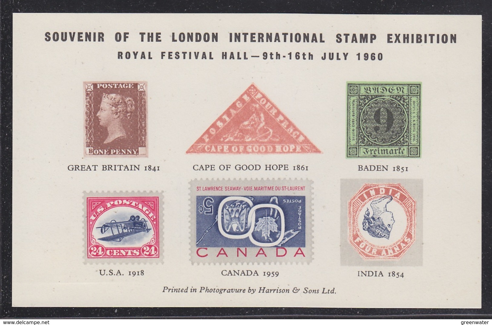 Great Britain 1960 London Stamp Exhibition Souvenir Sheet ** Mnh (34016) - Prove & Ristampe