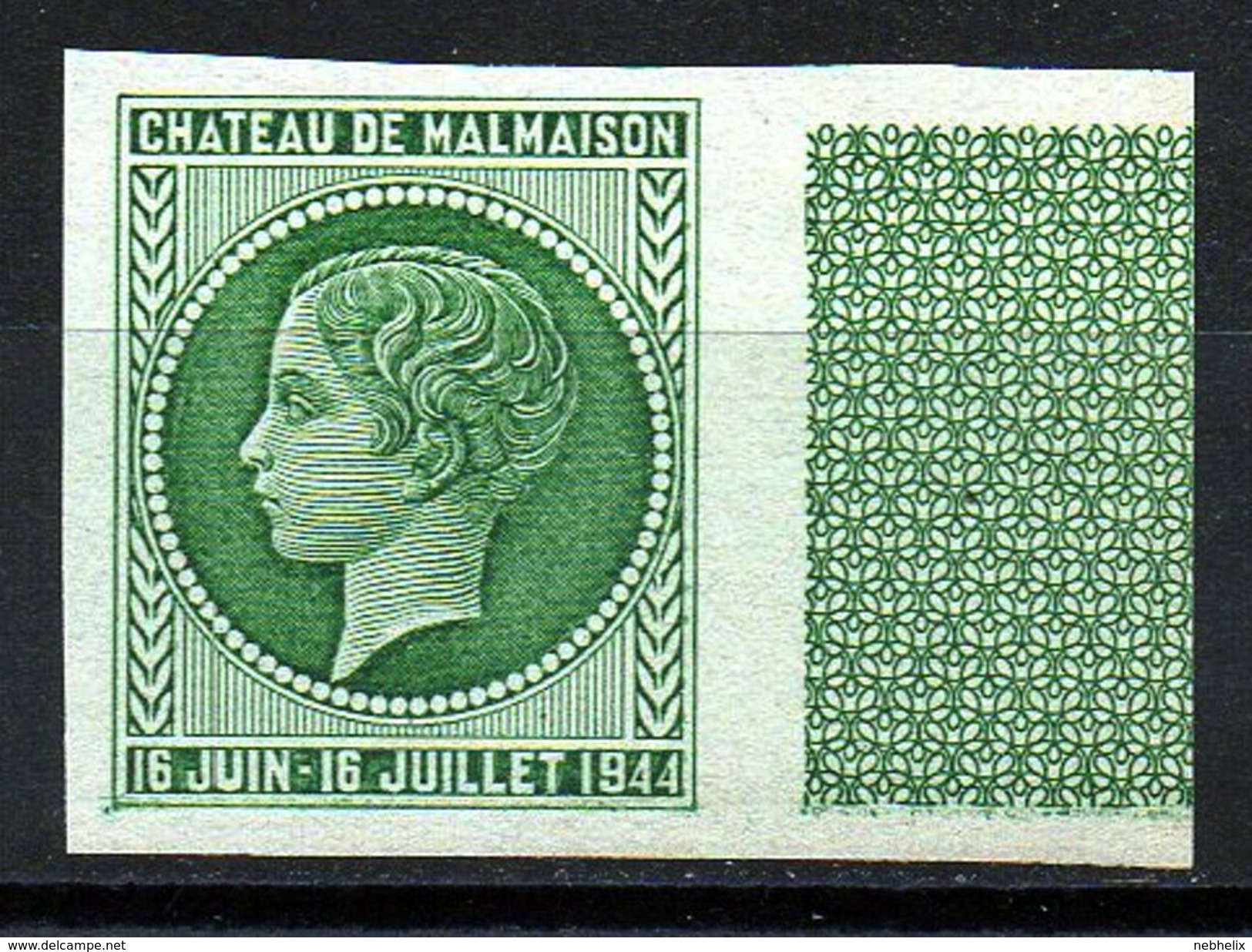 RARE SUPERBE ESSAI CHATEAU MALMAISON VERT NON DENTELE NEUF** BDF Cote 150 &euro; - Unused Stamps