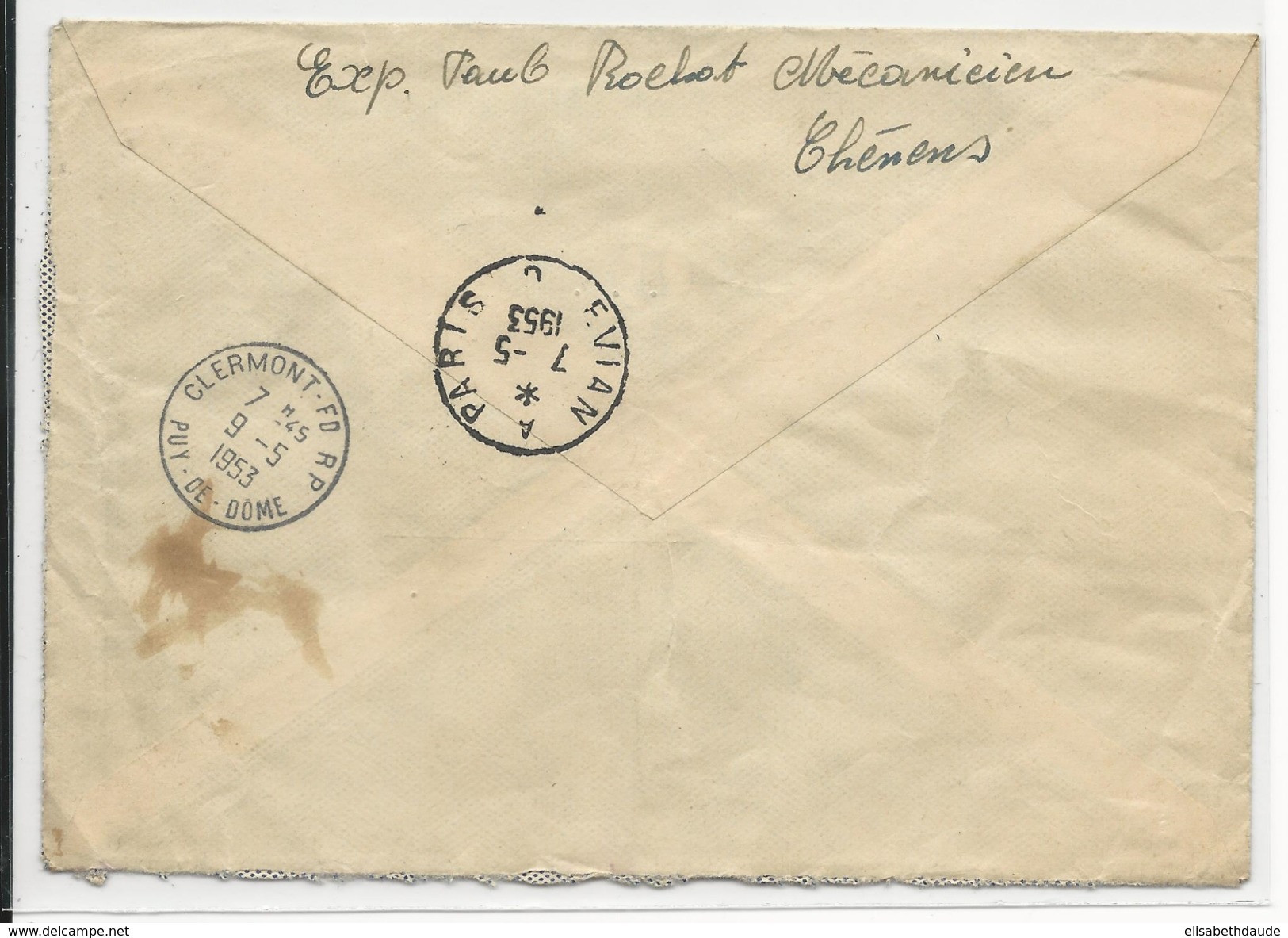 SUISSE - 1957 - ENVELOPPE EXPRES De CHENENS (FRIBOURG) Pour La FRANCE - Storia Postale