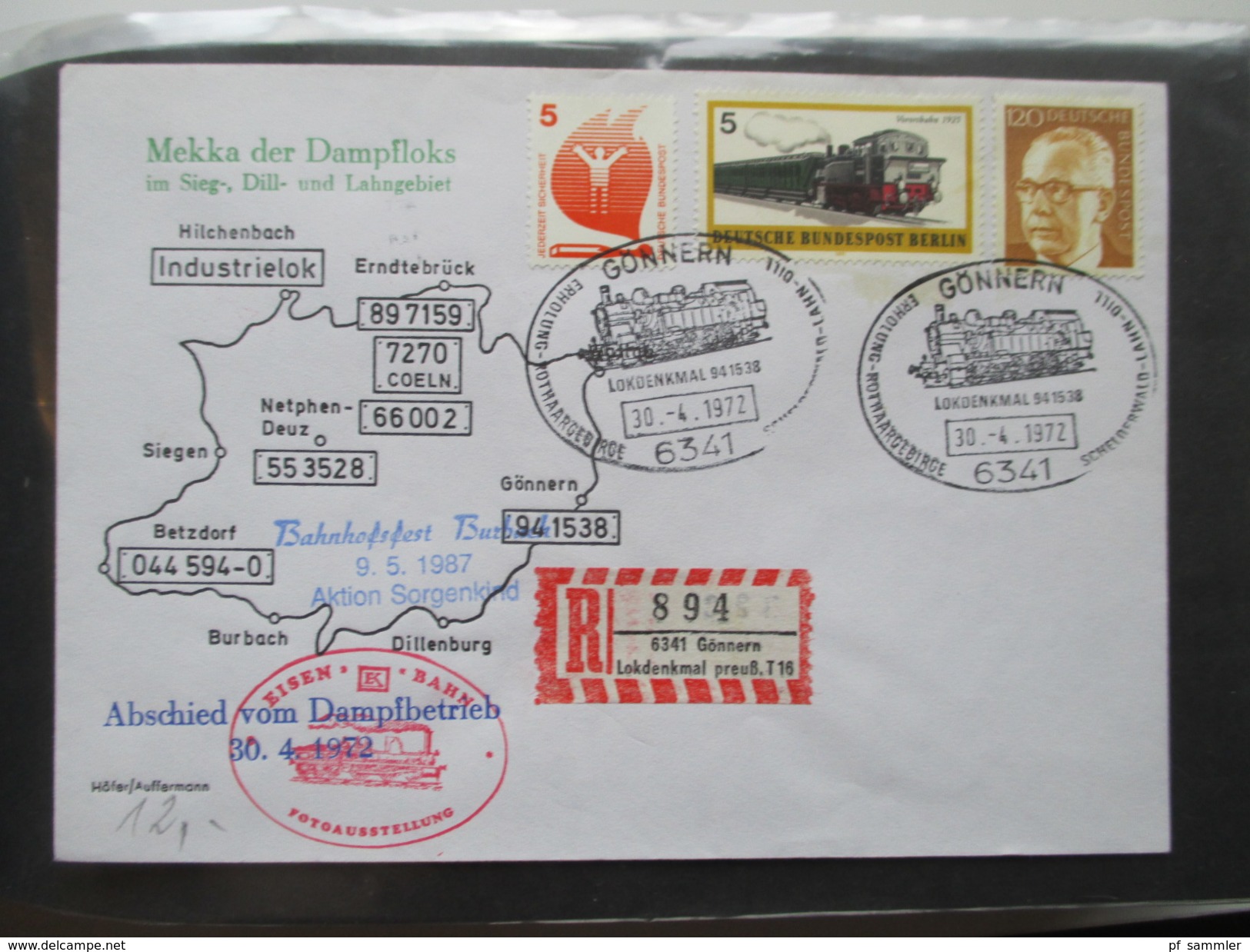 Sonderbelege / FDC 100 Stk. DDR / Berlin / BRD 1978 - 1990 Schifspost / Eisenbahn / Pabst auch einige Randstücke!