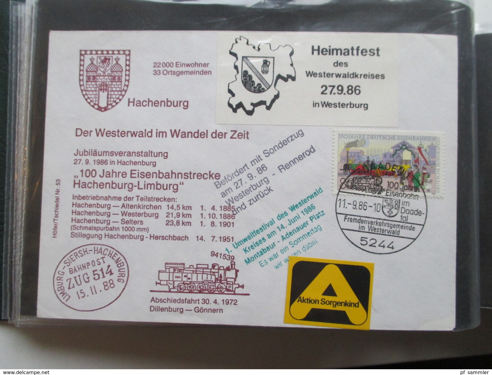 Sonderbelege / FDC 100 Stk. DDR / Berlin / BRD 1978 - 1990 Schifspost / Eisenbahn / Pabst auch einige Randstücke!