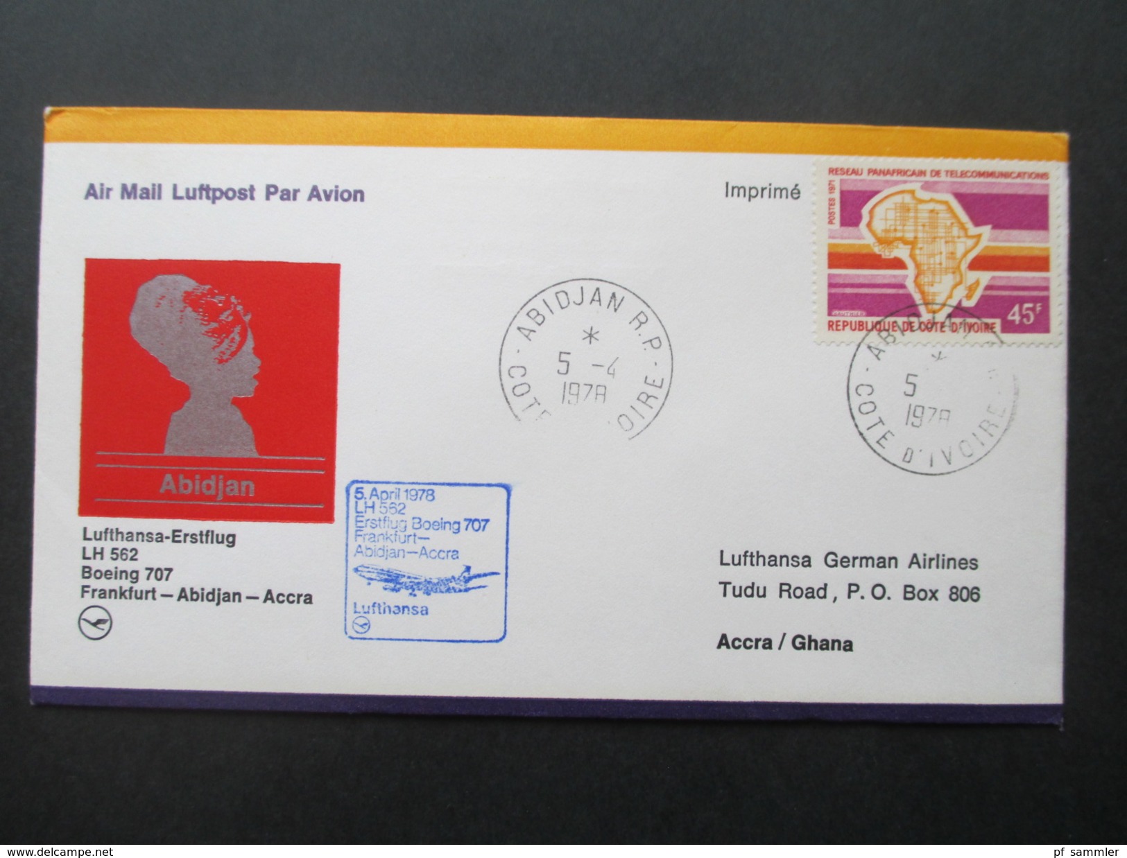 BRD / Berlin  - Europa u. Naher Osten 1. Flug / Lufthansa 40 Belege der Jahre 1957 - 1978 mit besseren!