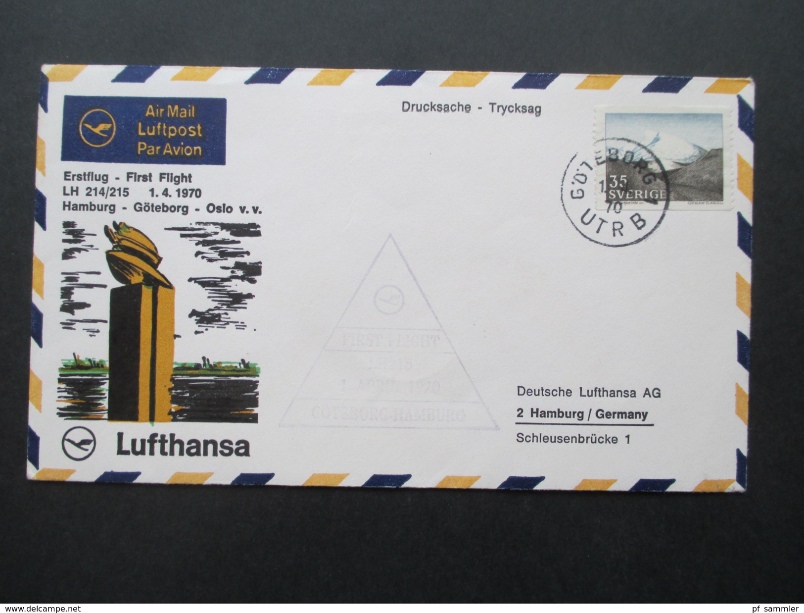 BRD / Berlin  - Europa u. Naher Osten 1. Flug / Lufthansa 40 Belege der Jahre 1957 - 1978 mit besseren!