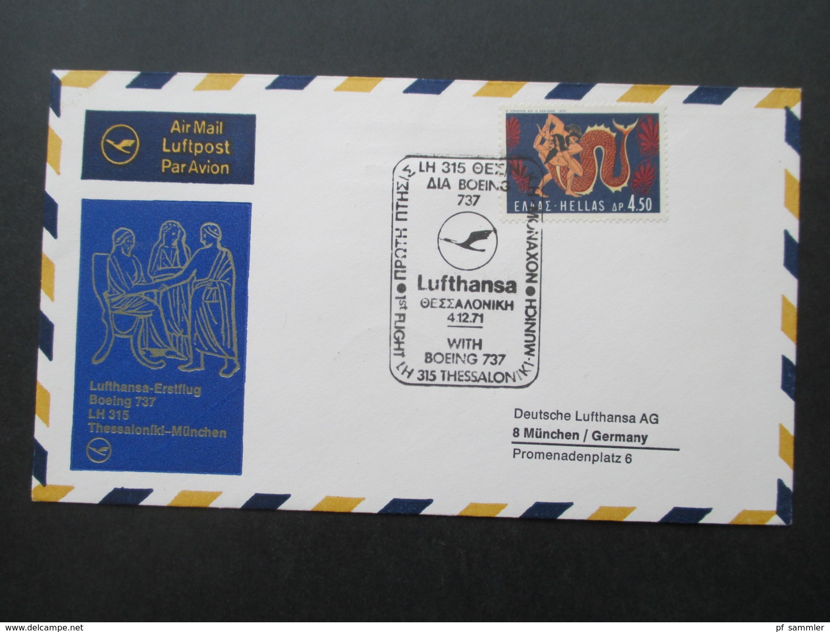 BRD / Berlin  - Europa u. Naher Osten 1. Flug / Lufthansa 40 Belege der Jahre 1957 - 1978 mit besseren!