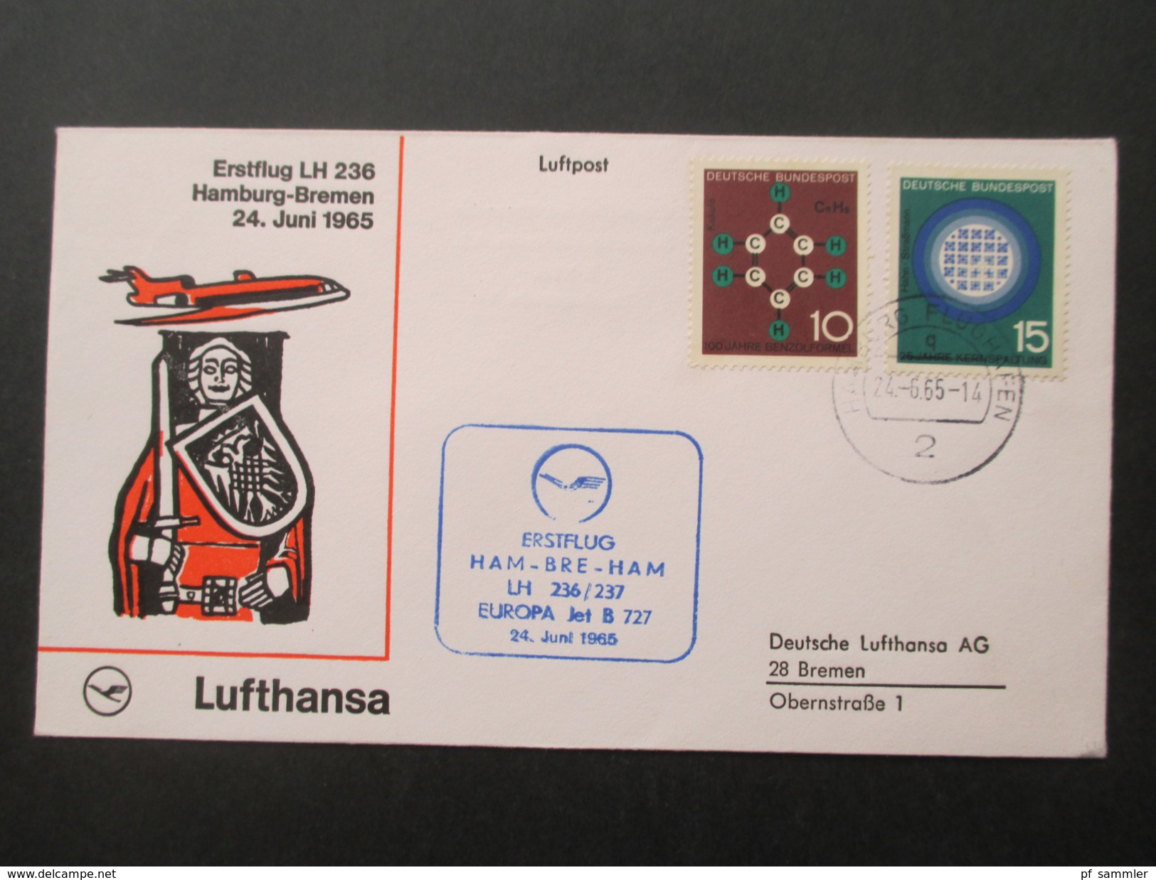 BRD / Berlin  - Europa u. Naher Osten 1. Flug / Lufthansa 40 Belege der Jahre 1957 - 1978 mit besseren!