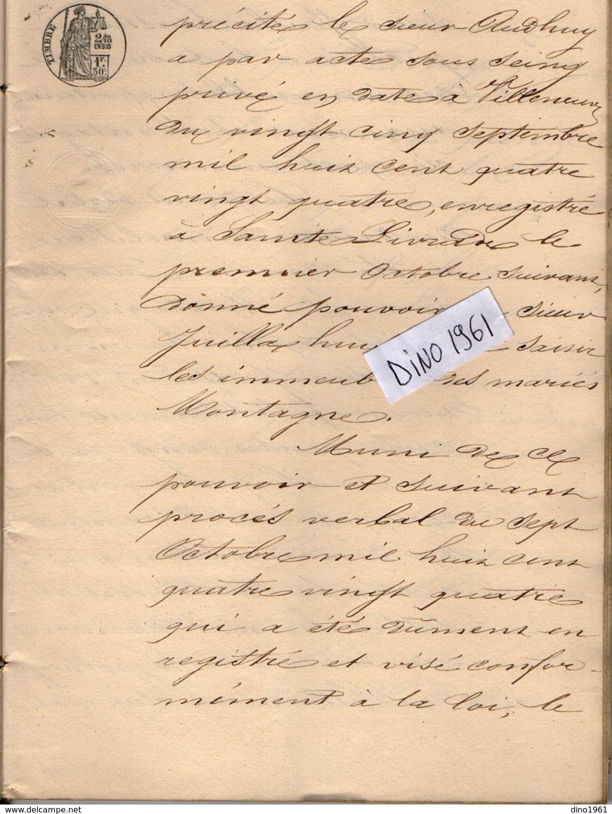 VP6728 - VILLENEUVE SUR LOT - Acte De 1885 - Jugement Faillite Du Sieur Antoine LATTIERE Escompteur à SAINTE LIVRADE - Manuscripts