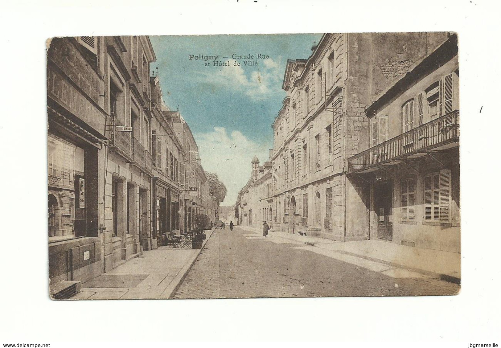 2 CP Anciennes De POLIGNY (jura)...".grande Rue "...(précurseur 1902) Et (coloriée De 1930).......à Voir.... - Autres & Non Classés