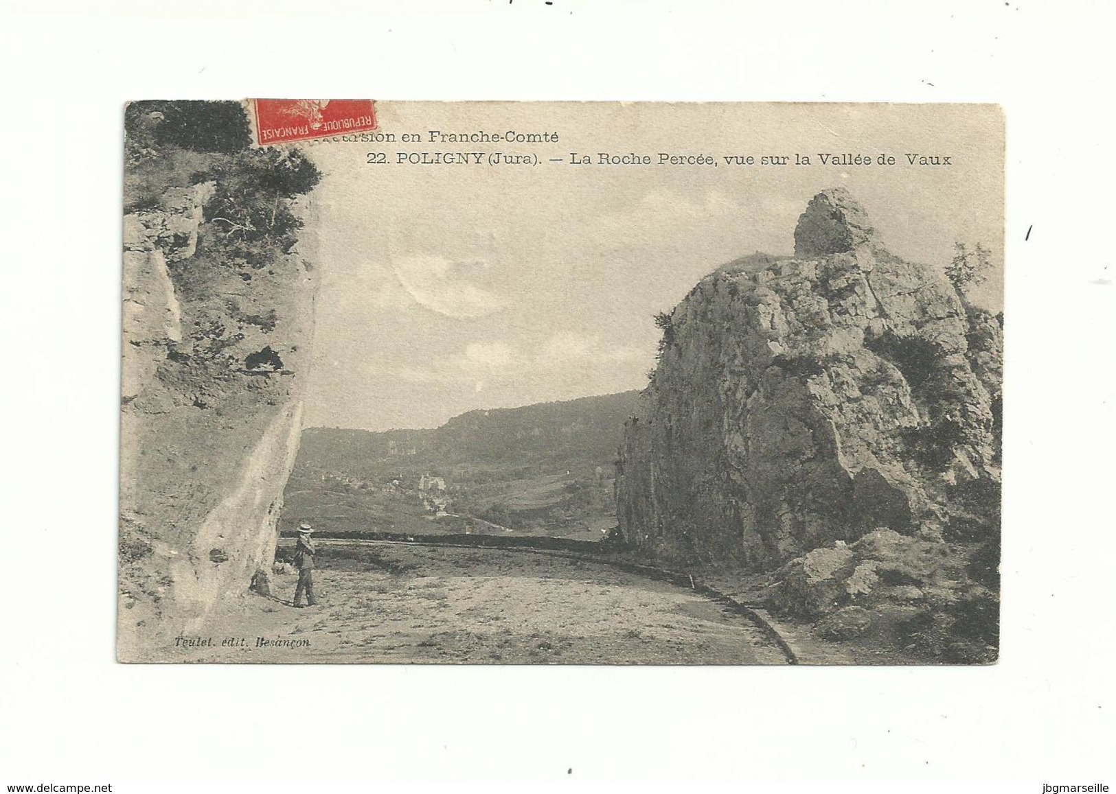 2 CP Anciennes De POLIGNY (jura)...".roche Percée "...(précurseur 1901) Et (animée De 1907).......à Voir.... - Autres & Non Classés