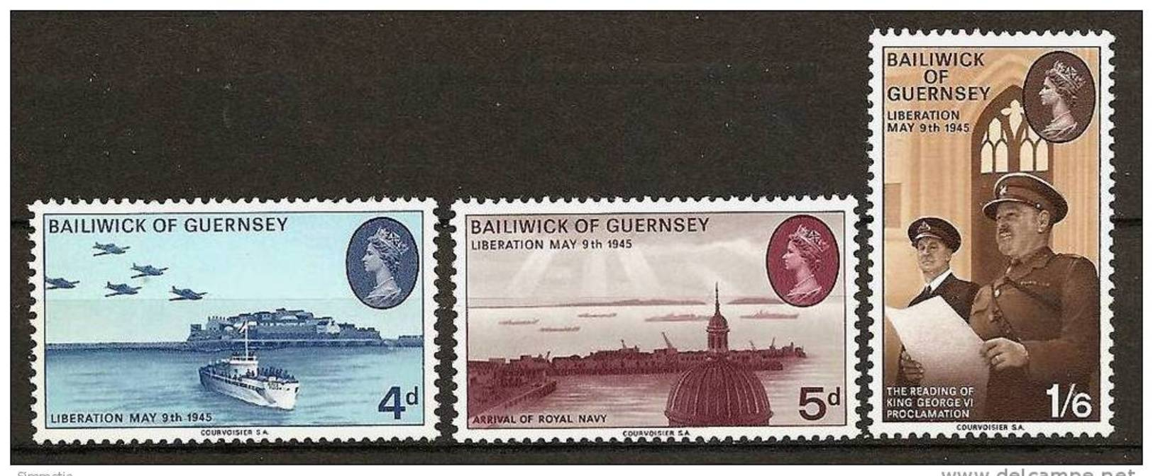 GUERNSEY 1970 - LIBERATION May 45 - 3v Mi 28-30 Cv&euro;4,50 MNH ** Neuf D314 - Guernsey