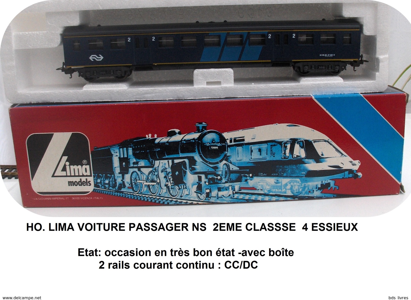 HO....LIMA...VOITURE PASSAGER  NS  2EME CLASSSE 4 ESSIEUX (5 SCANS) - Voitures Voyageurs