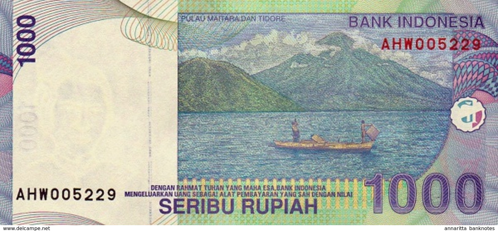 INDONESIA 1000 RUPIAH 2009 (2000) P-141j UNC  [ID597j] - Indonesia