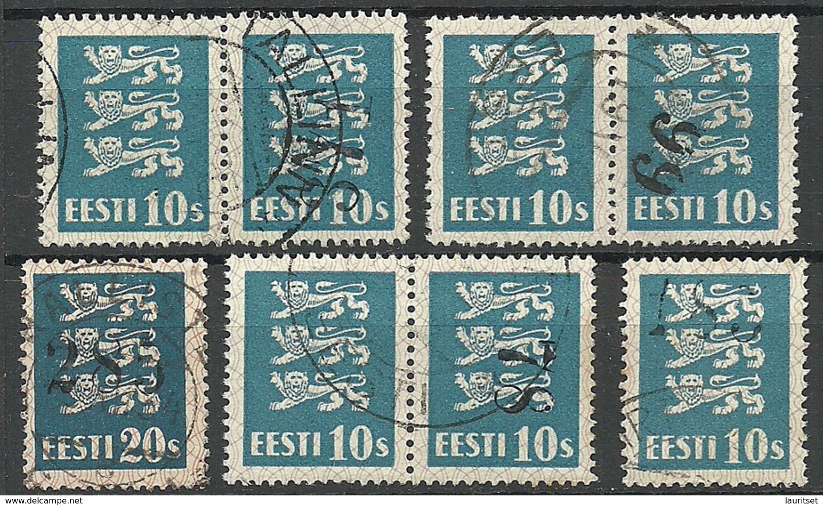 ESTLAND Estonia 1928 Michel 79 O Mit Zählnummern - Estland