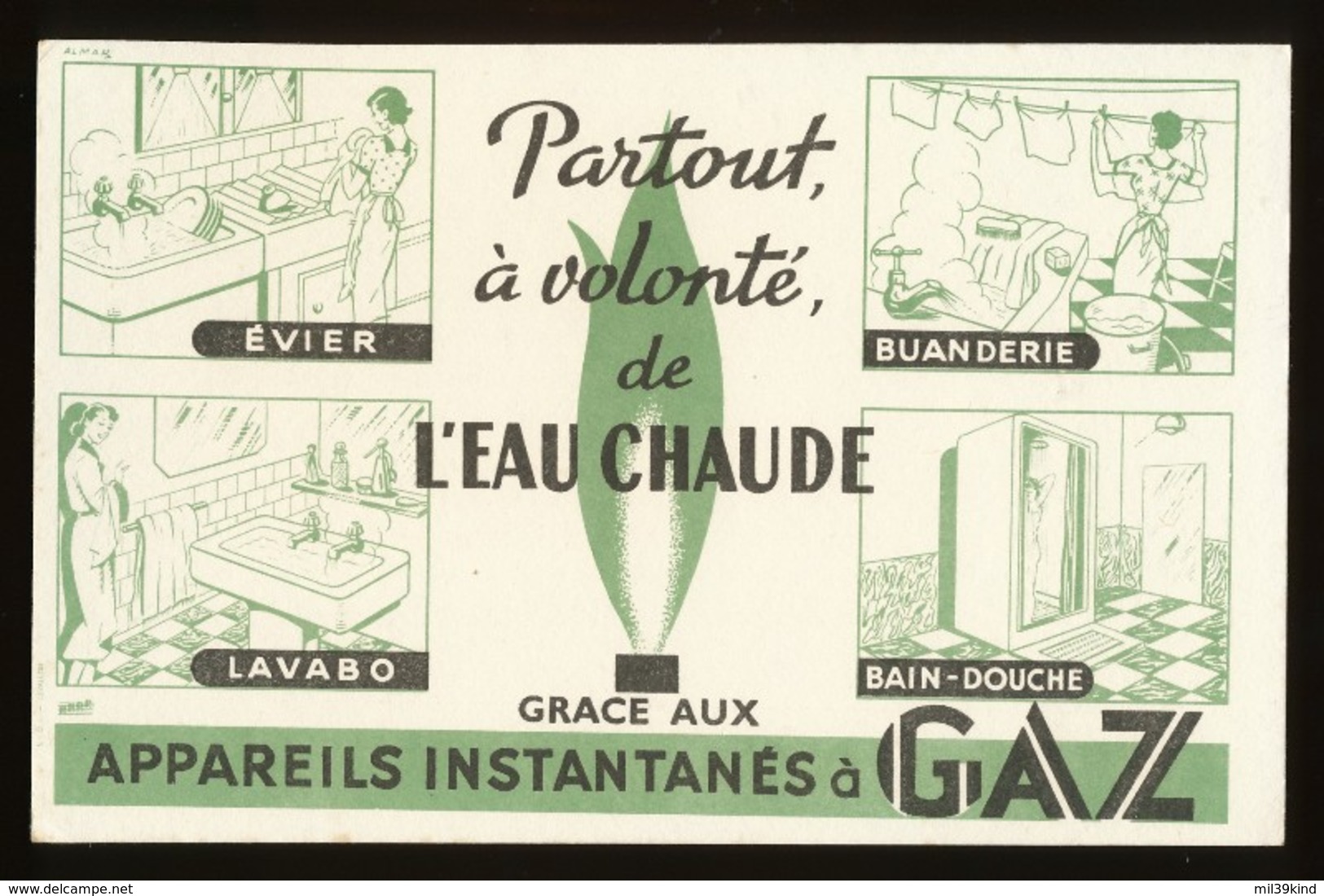 Buvard - Eau Chaude Partout Avec LE GAZ - G