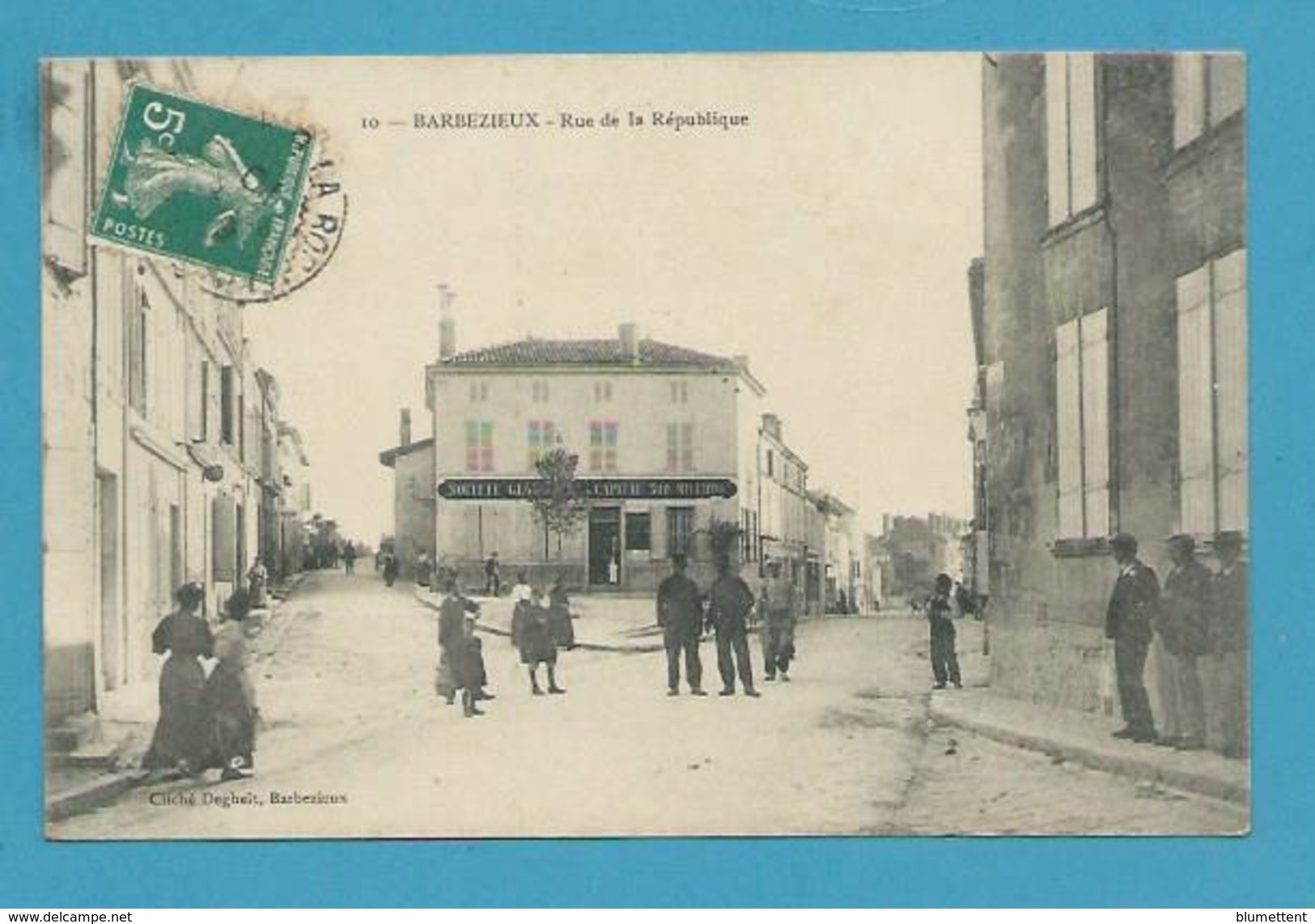 CPA 10 - Rue De La République BARBEZIEUX 16 - Andere & Zonder Classificatie