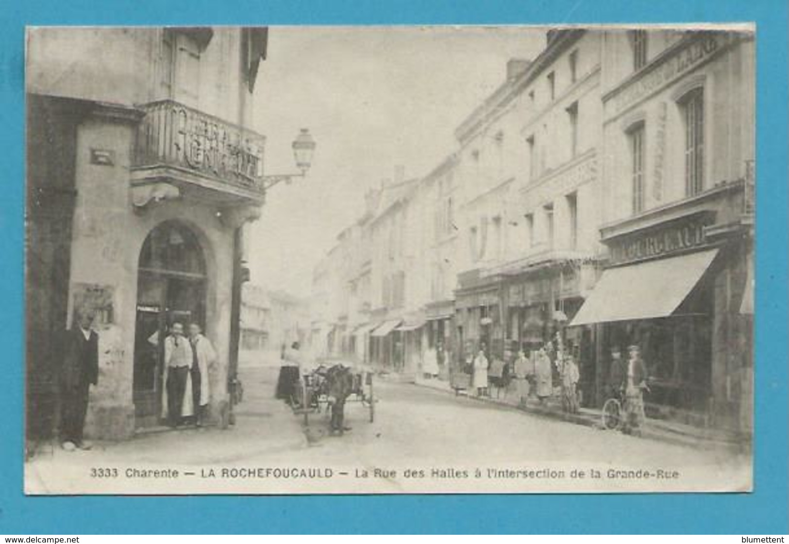 CPA 3333 - Marchand Ambulant Commerces Rue Des Halles LA ROCHEFOUCAULT 16 - Sonstige & Ohne Zuordnung