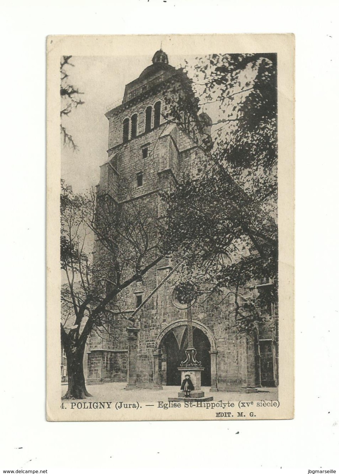 2 CP Anciennes Type "sépia"  De POLIGNY (jura)...".un Coin Pittoresque (animée) Et église Ste Hippolyte".....à Voir.... - Autres & Non Classés