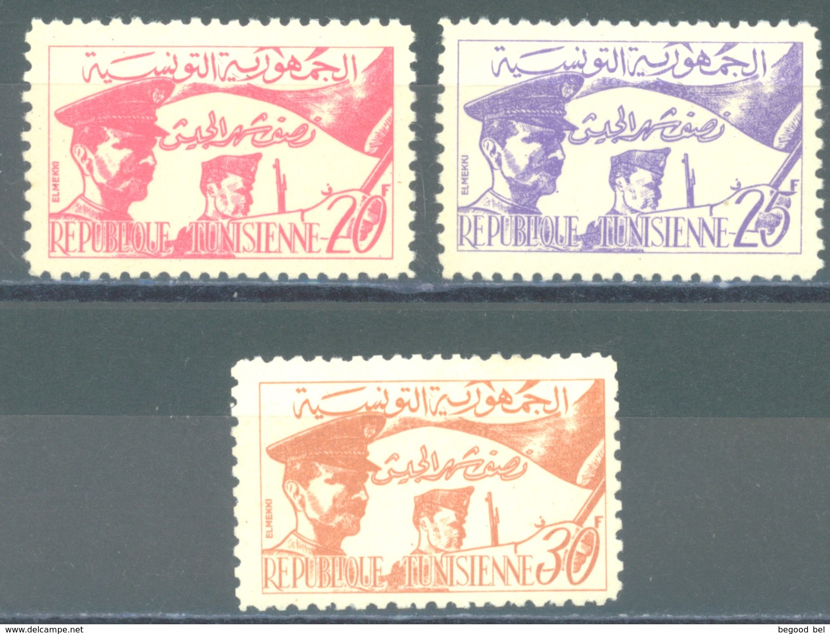 TUNISIE - 1957 - MNH/** 445 IS MLH/* AND GRATIS  - Yv 444-446  - Lot 15011 - Tunisie (1956-...)