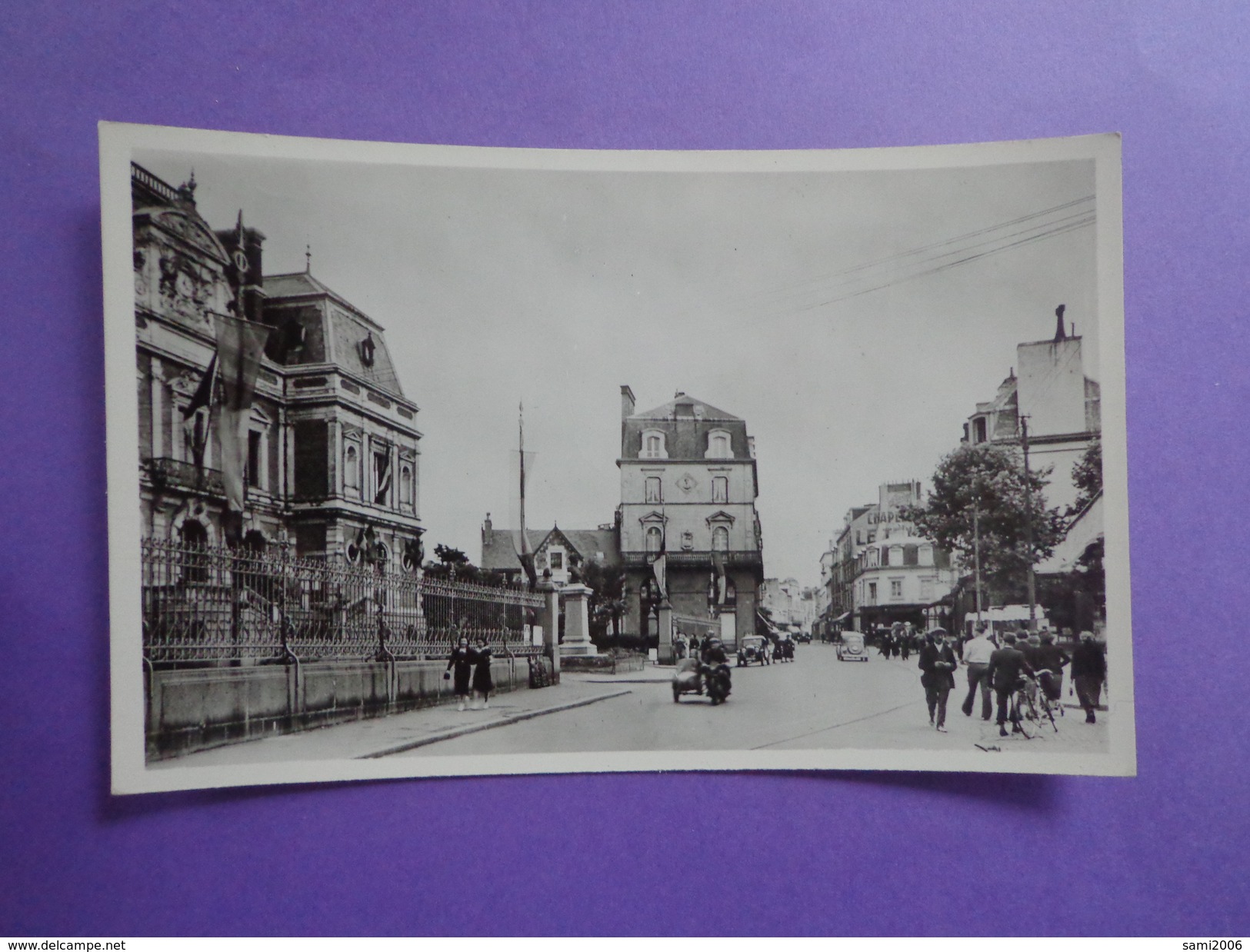 CPA PHOTO 35 SAINT SERVAN PLACE HOTEL DE VILLE BELLE ANIMATION - Saint Servan