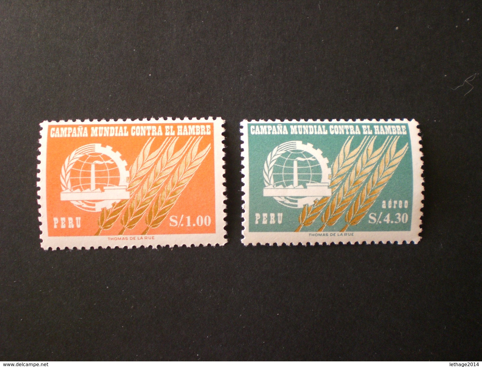 PERU 1963 Freedom From Hunger MNH    -- PRINTING COLOR FADING  ERROR !!! - Peru