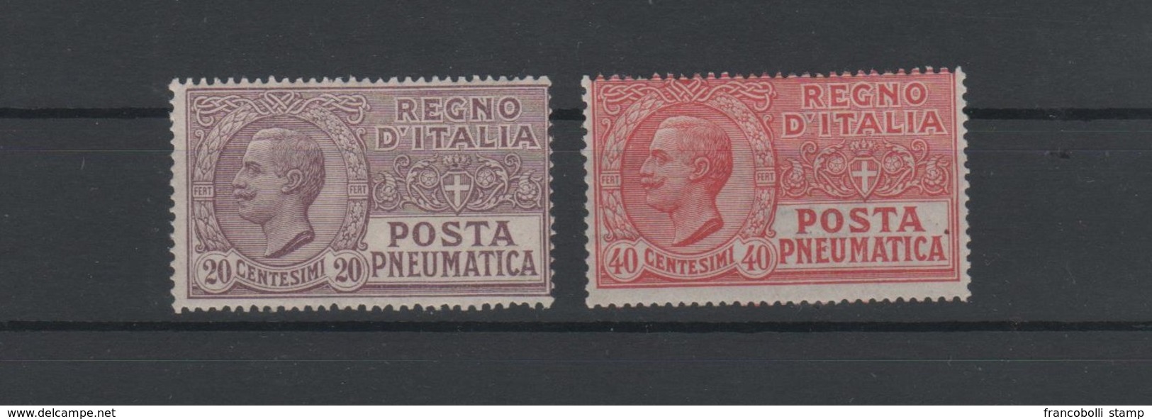 1927-28 Posta Pneumatica 15 C. 35 C. Serie Cpl MNH - Usati