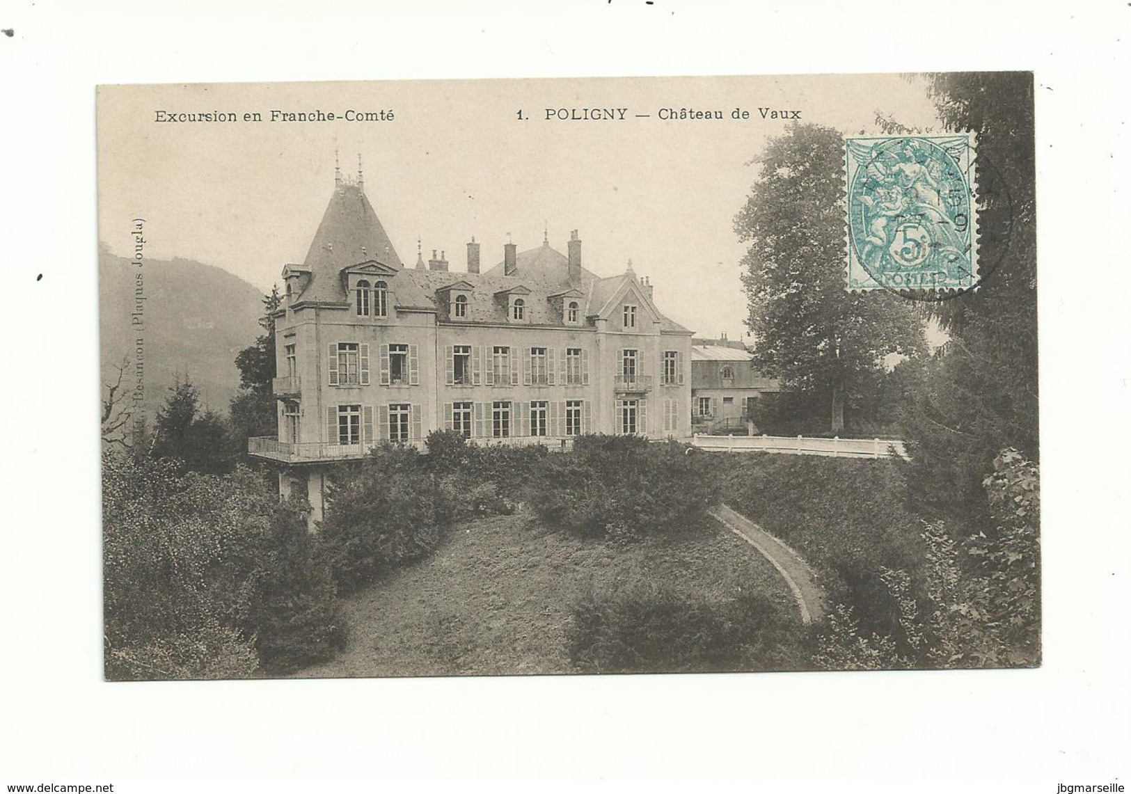 2 CP Anciennes  (vers 1906 ) De POLIGNY (jura). ." Rue Travot Et Chateau De Vaux "...........à Voir.... - Autres & Non Classés