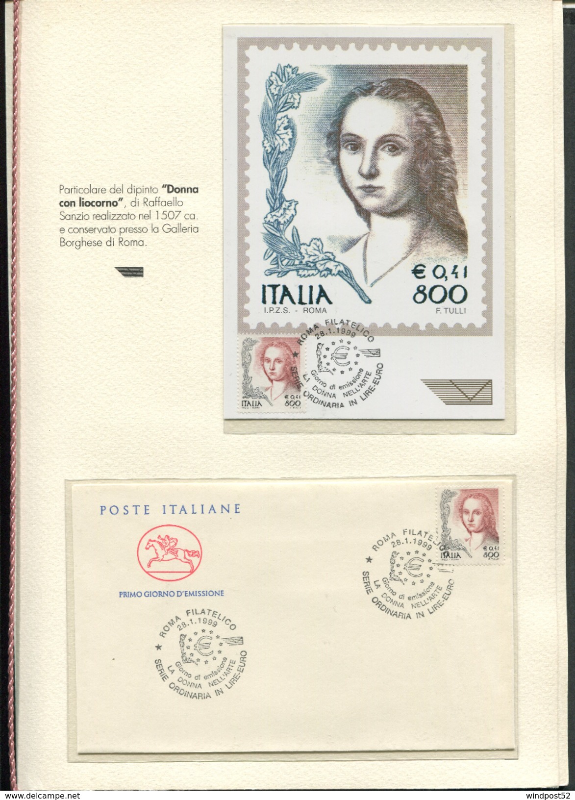 ITALIA - FOLDER 1999 -  LA DONNA NELL'ARTE - Folder
