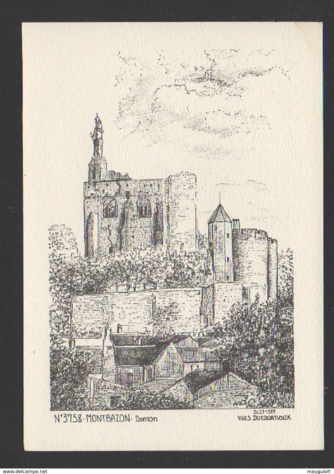 DF / 37 INDRE ET LOIRE / MONTBAZON / LE DONJON / DESSIN À L'ENCRE - Montbazon