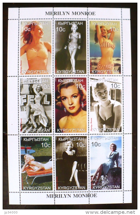 RUSSIE-URSS,  MARILYN MONROE, Cinema Feuilet 9 Valeurs (emis En 1999) Neuf Sans Charniere MNH - Kino