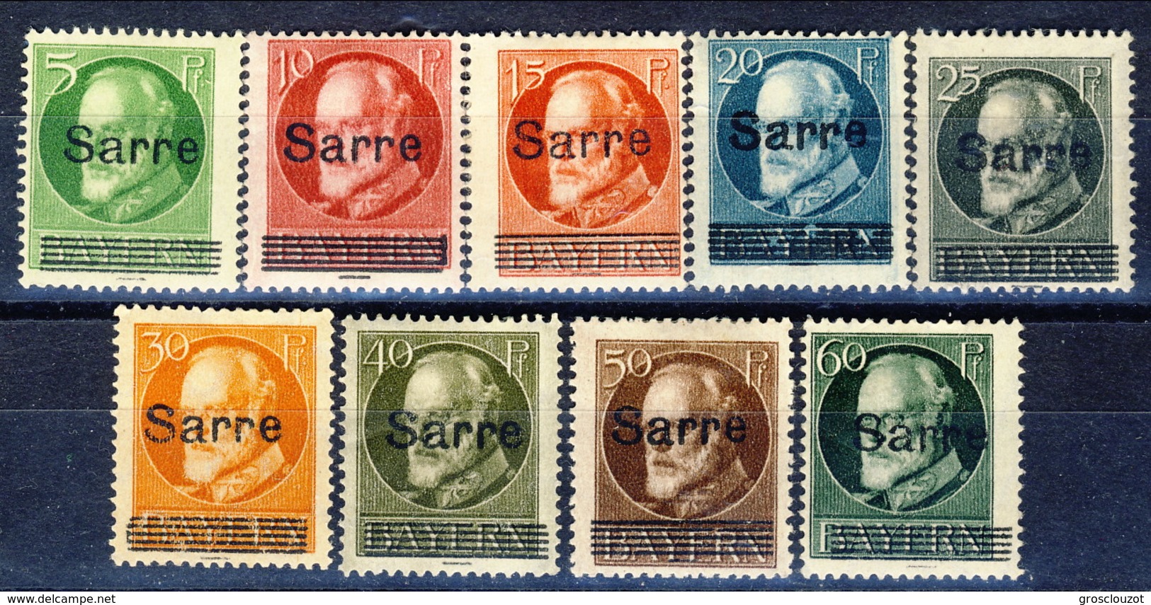 Sarre 1920 Serietta N. 18-26  MH Cat. € 53 - Nuovi