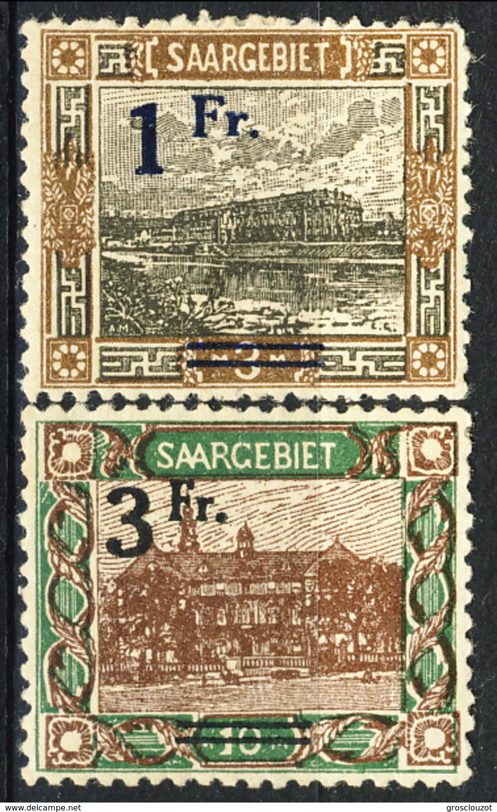 Sarre 1921 Serie N. 69-82 (lotto Di 2 Valori N. 79 E 81) MLH Catalogo &euro; 29 - Nuovi