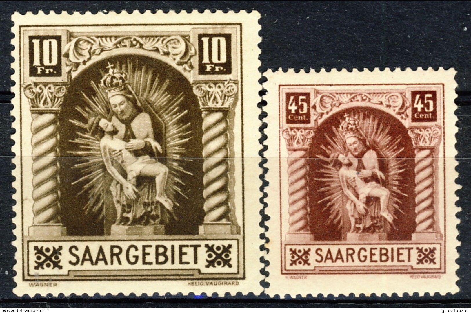 Sarre 1925 Serie N. 101-102 MVLH Catalogo &euro; 27 - Nuovi