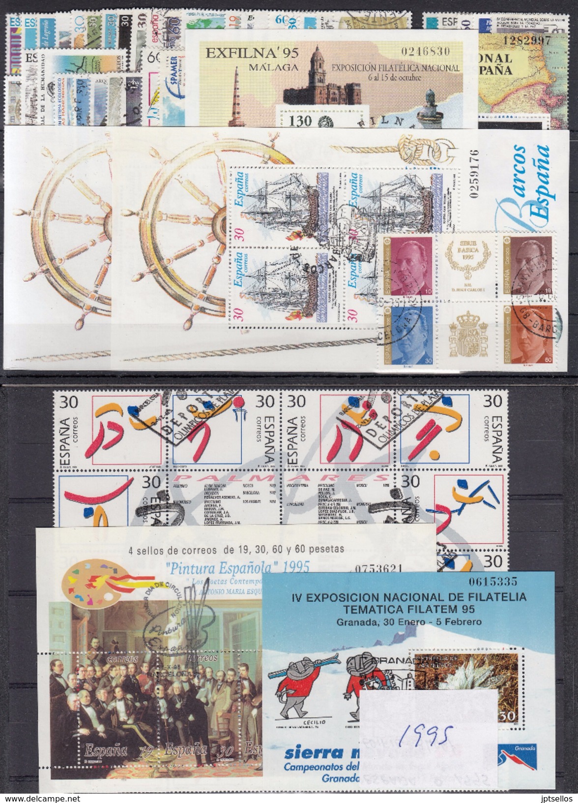 ESPAÑA 1995 Nº 3336/05 AÑO COMPLETO USADO (CON HB) - Años Completos