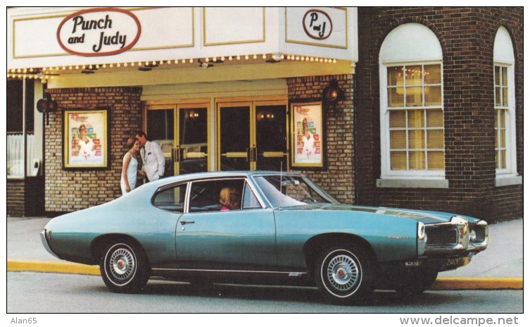1968 Pontiac Tempest Sports Coupe Auto Advertisement, C1960s Vintage Postcard - Voitures De Tourisme
