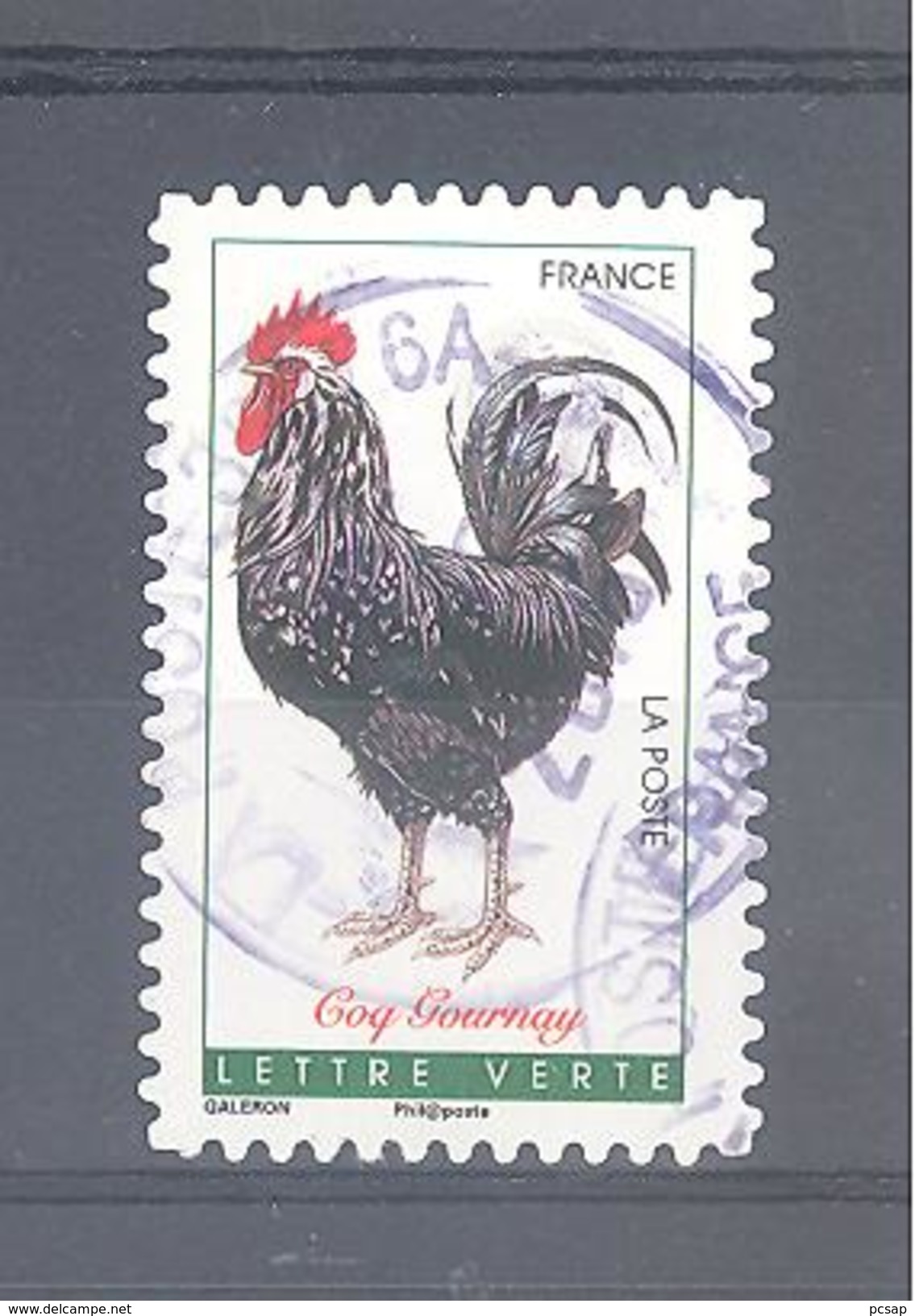 France Autoadhésif Oblitéré N°1247 (Coq Gournay) (cachet Rond) - Used Stamps