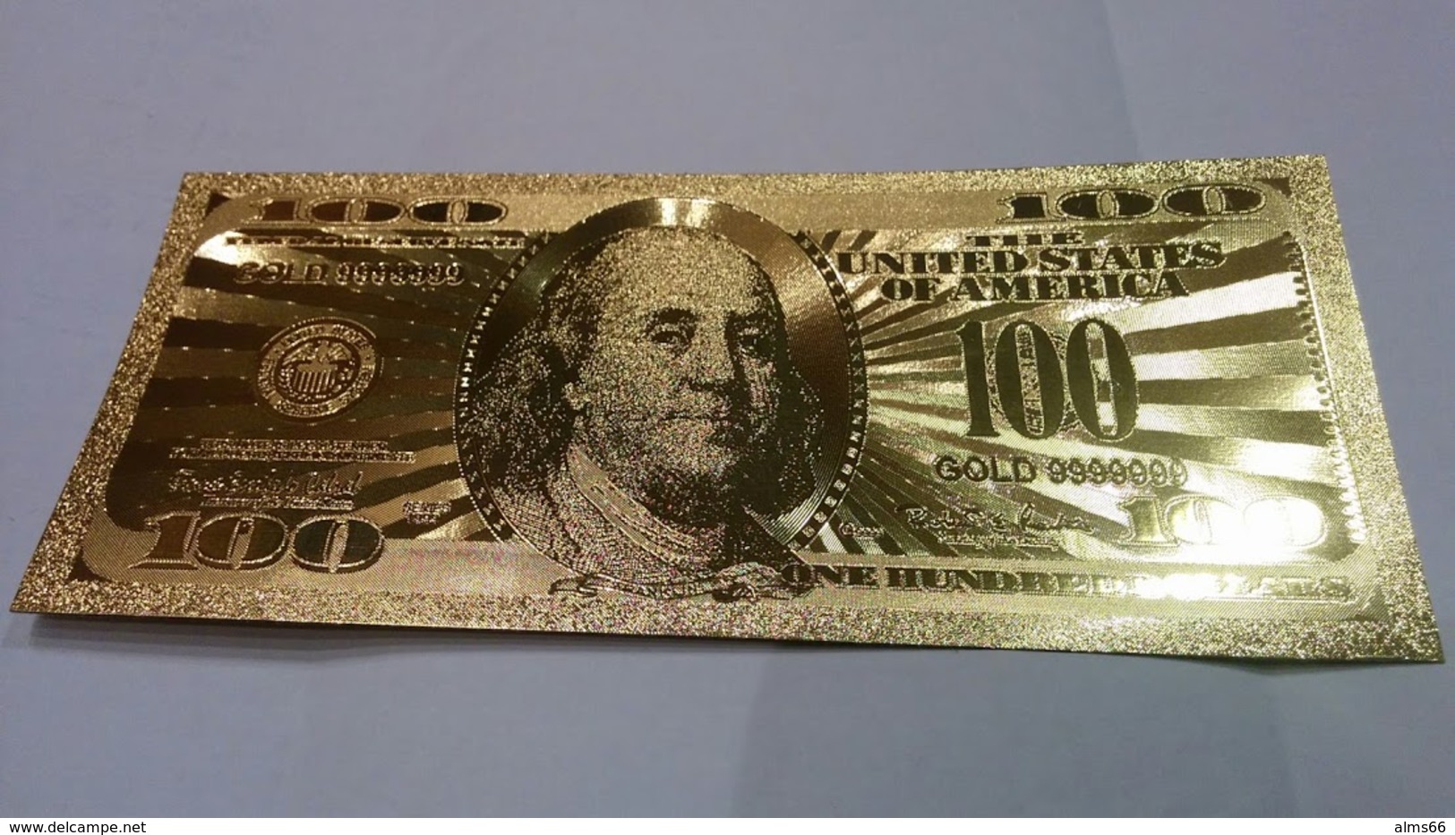 USA 100 Dollar 1999 UNC - Gold Plated - Very Nice But Not Real Money! - Federal Reserve (1928-...)