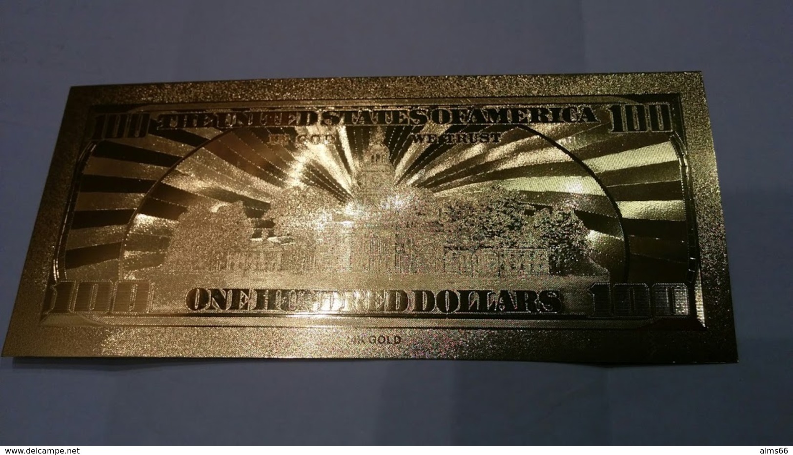 USA 100 Dollar 1999 UNC - Gold Plated - Very Nice But Not Real Money! - Bilglietti Della Riserva Federale (1928-...)