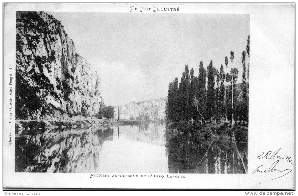 46 SAINT CIRQ LATOPIE - Rochers Au Dessous Du Village - Saint-Cirq-Lapopie