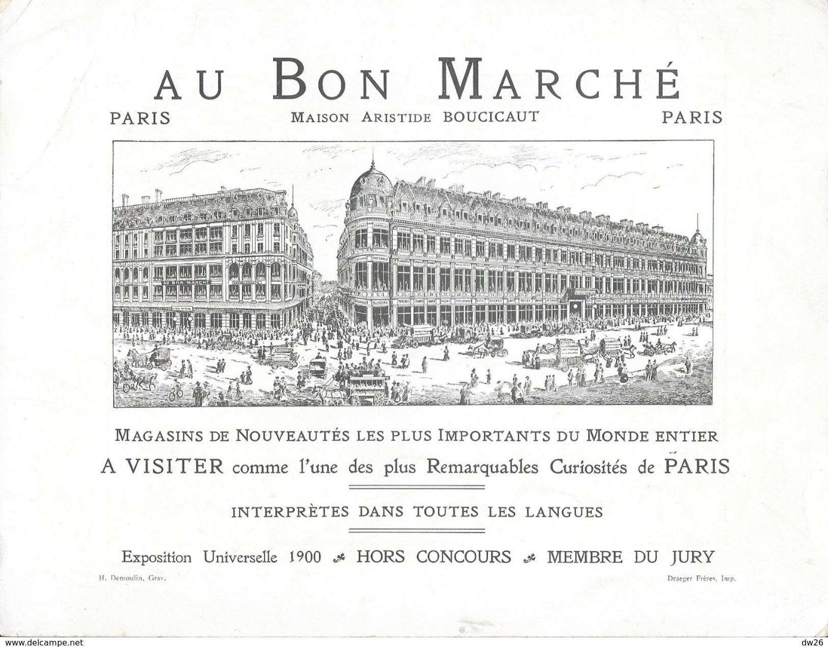 Chromo - Publicité Au Bon Marché - L'Occupation Selon L'âge, Tableau De A. Watteau 1684-1721 - Au Bon Marché