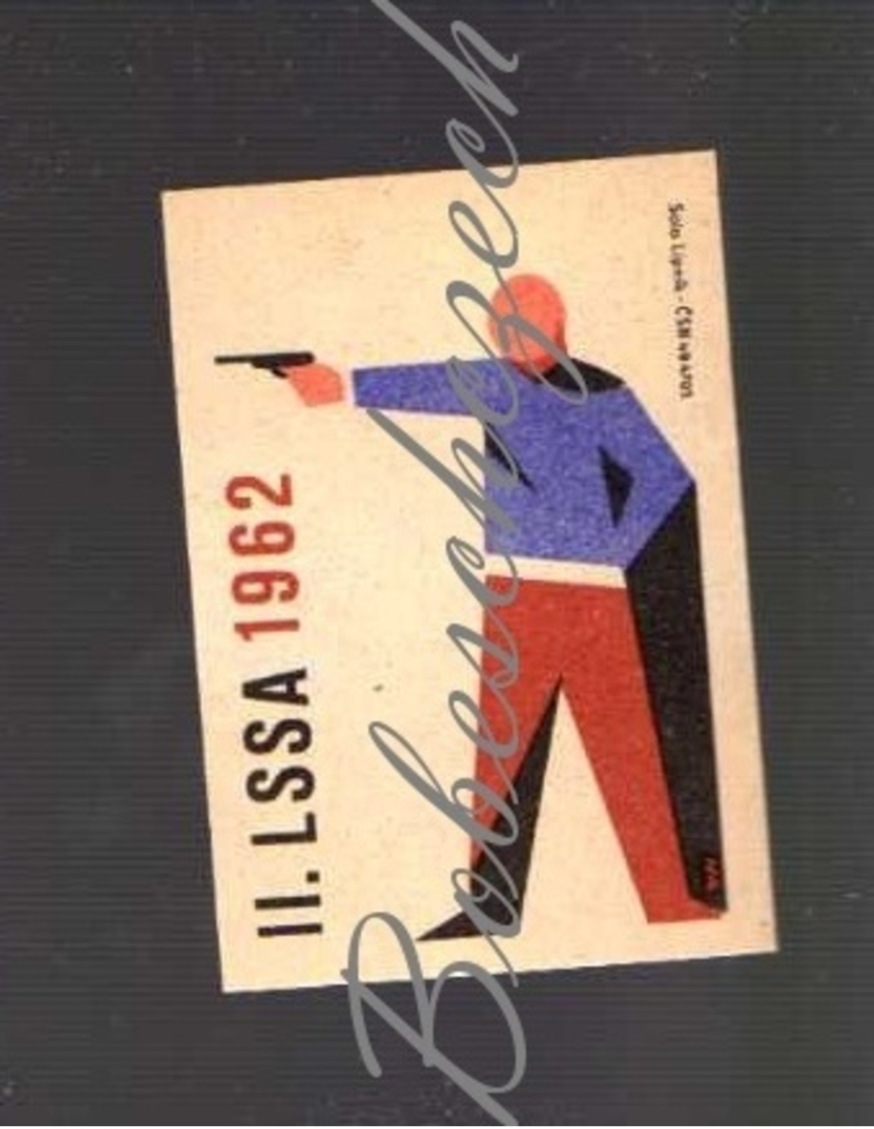 31-165 CZECHOSLOVAKIA 1962 Sport - Spartakiade Allied Army Of The Warsaw Pact - Shooting Sport Sport Pistol Tiro Deporti - Zündholzschachteletiketten