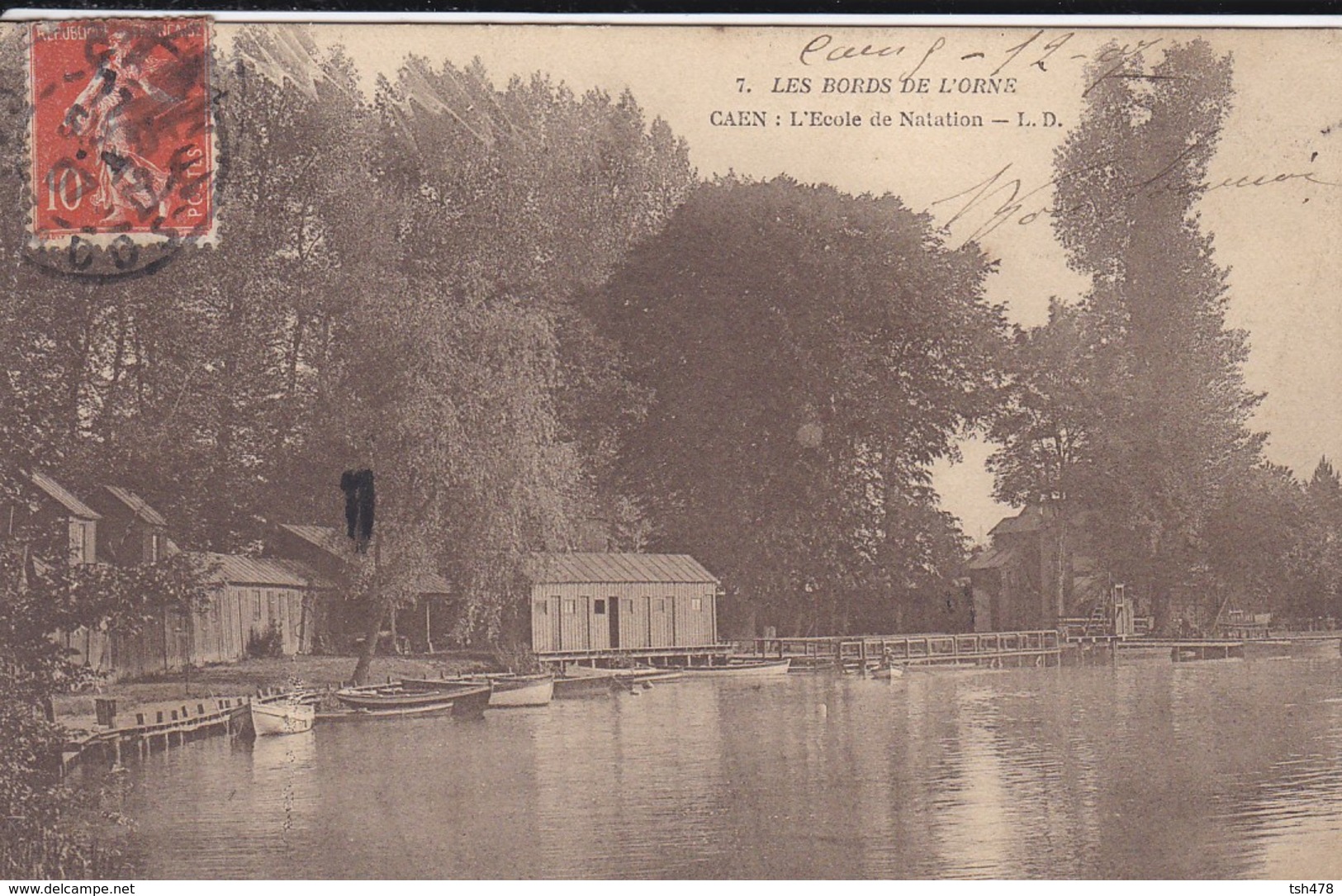 14-----CAEN-----l'école De Natation--les Bords De L'orne---voir 2 Scans - Caen