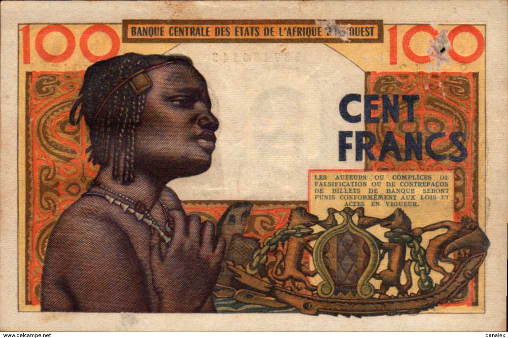 C OTE D'IVOIRE 100 FRANCS Du 2-3-1965 Pick 101Ae - Costa De Marfil