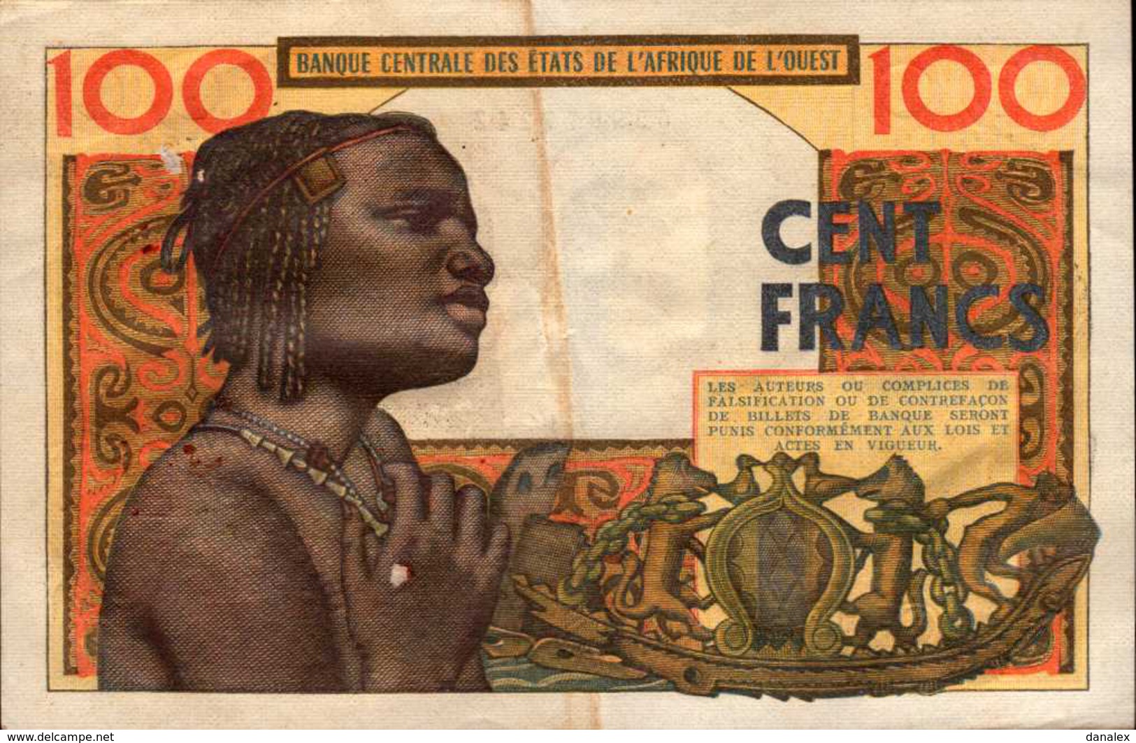 C OTE D'IVOIRE 100 FRANCS Non Daté Pick 101Ag - Costa D'Avorio