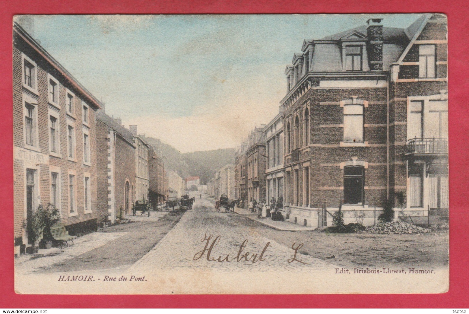 Hamoir - Rue Du Pont ... Superbe Carte Couleur  - 1906 ( Voir Verso ) - Hamoir