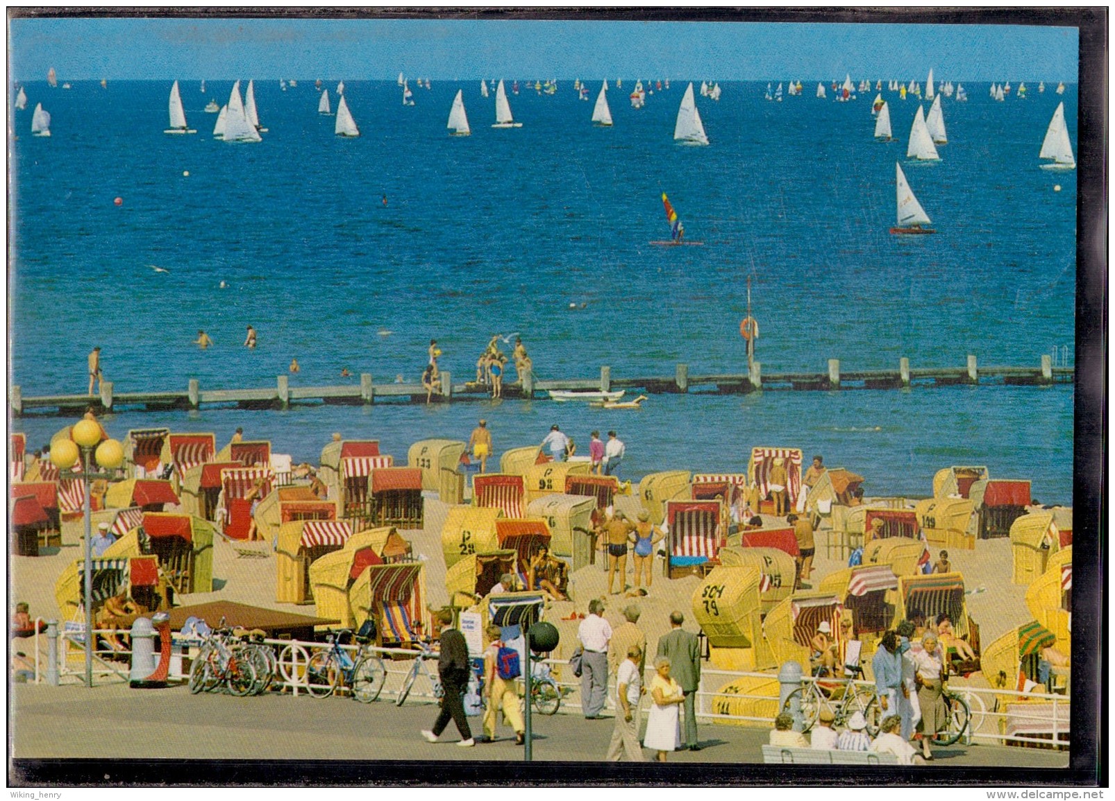 Lübeck Travemünde - Strand Mit Segelbooten 1 - Luebeck-Travemuende