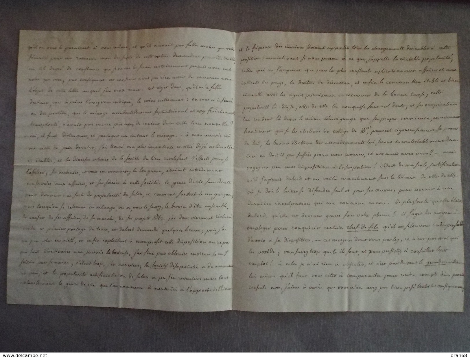 Lettre De La Villatelle De Murat - Lille Octobre 1822 - à Joseph François De Kergariou (pair De France) - Documents Historiques