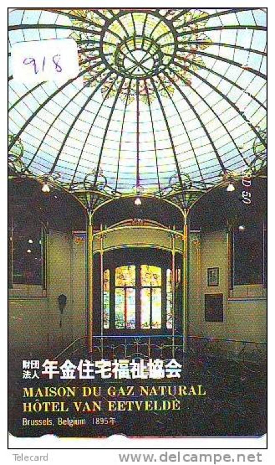 Télécarte Japon * BELGIQUE Reliée (918) HOTEL VAN EETVELDE * BELGIUM RELATED * JAPAN PHONECARD * VERBUNDEN - Landscapes