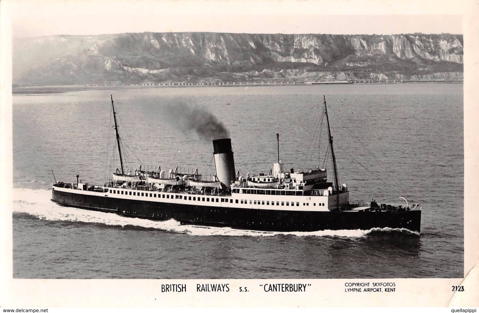 05116 "S.S. CANTERBURY - BRITISH RAILWAYS - COSTRUITA 1928 TONN 2910". CART NON SPED - Banche