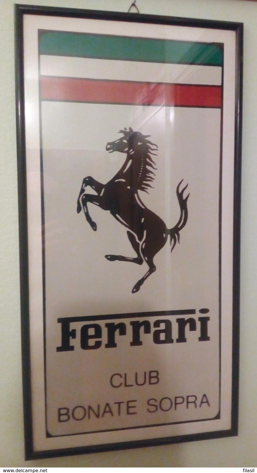 SI53D Italia Italy Quadro Stampa Originale Club Ferrari 1978 Misura Cornice Esterna 38,5x75 - Autres & Non Classés