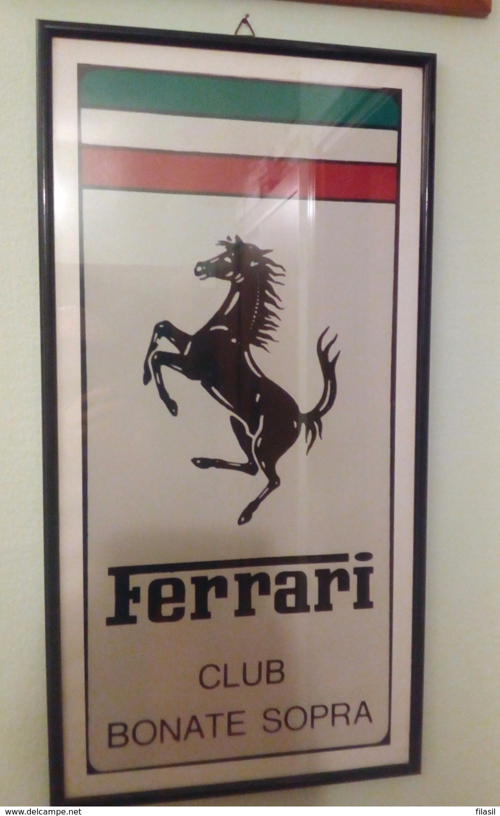 SI53D Italia Italy Quadro Stampa Originale Club Ferrari 1978 Misura Cornice Esterna 38,5x75 - Autres & Non Classés