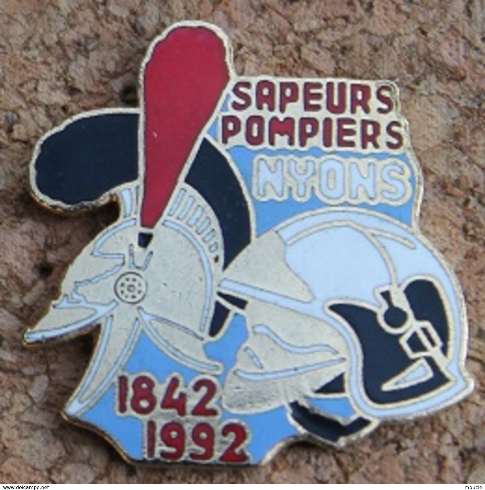 SAPEURS POMPIERS NYONS - 1842/1992 - CASQUES -13) - Pompiers